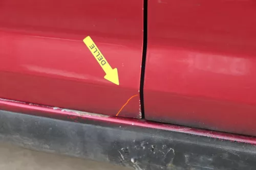 VW Golf Plus 5M Türblatt Tür vorne links Fahrertür rot LA3X  -Türblatt +Rahmen (200962)