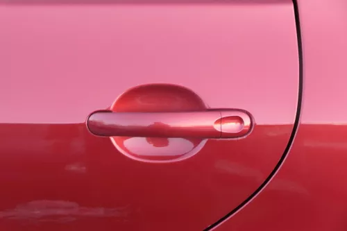 VW Golf Plus 5M Tür hinten links silber rot LA3X - mit Rahmen (200963)