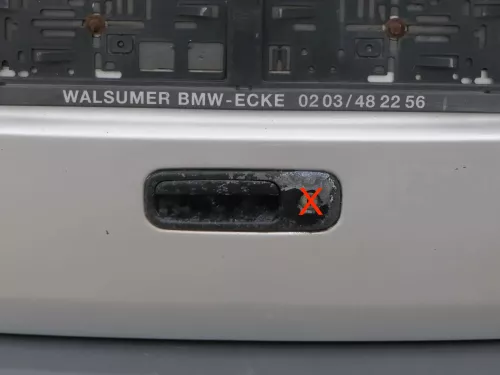 VW Caddy 2K Griff Heckklappe Heckklappengriff original Öffner schwarz