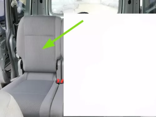 Caddy 3 2K Sitz Rücksitz hinten rechts 1.Sitzreihe grau (hinterm Beifahrersitz)