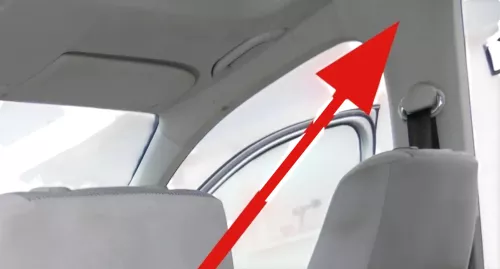 VW Caddy 2K B-Säulen Verkleidung vorne rechts grau Abdeckung für Gurt (201081)