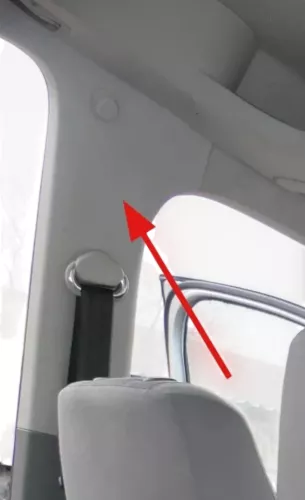 VW Caddy 2K B-Säulen Verkleidung vorne links grau Abdeckung für Gurt