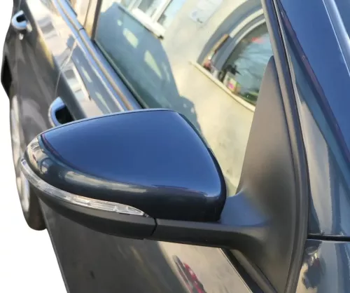 VW Golf 6 VI 5K elektrischer Spiegel vorne rechts Außenspiegel grau blau LC5F