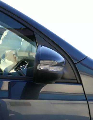 VW Golf 6 VI 5K elektrischer Spiegel vorne rechts Außenspiegel grau blau LC5F (201149)