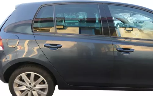 Golf 6 5K Tür hinten rechts LC5F grau blau ohne Anbauteile 4/5 Türer