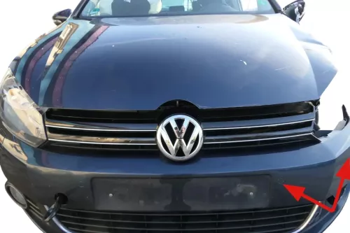 5x Golf 6 5K Einparkhilfe PDC + Kabelbaum Parksensoren grau LC5F vorne (201163)