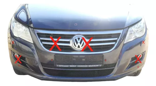 VW Tiguan 5N Stoßstange vorne Stoßfänger PDC SWR blau LH5X