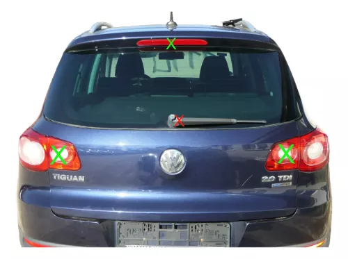 VW Tiguan Heckklappe hinten Kofferraumklappe mit Scheibe blau LH5X