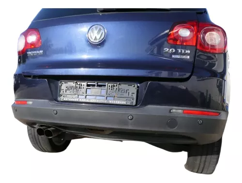 Tiguan 5N Facelift Stoßstange hinten Heckstoßstange Stoßfänger blau LH5X für PDC (201242)
