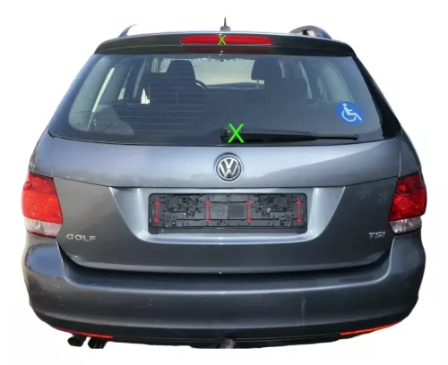 Golf 5 6 Kombi Variant AJ5 hinten Heckklappe mit Scheibe Deckel grau LD7X
