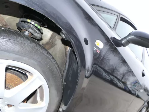 Seat Leon 1P Kotflügel vorne links schwarz LC9Z metallic (201429)