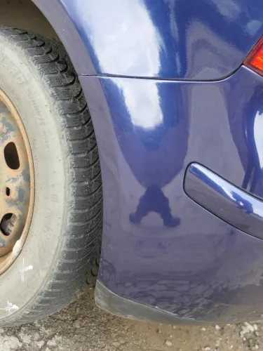 VW Polo 9N 9N3 Stoßstange Heckstoßstange hinten schwarz LC9Z (202013)