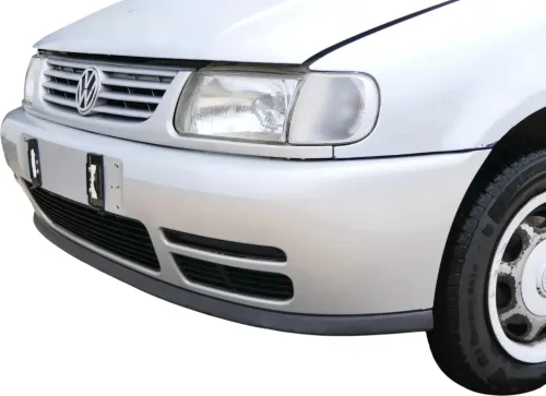Polo 6N Stoßstange vorne breite Styling XXL Frontstoßstange silber LB7Z +Gitter (202311)