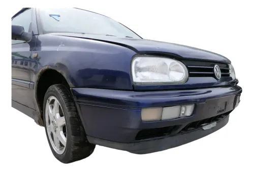 VW Golf 3 auch Cabrio Stoßstange vorne Stoßfänger vorn blau LC5U (202444)