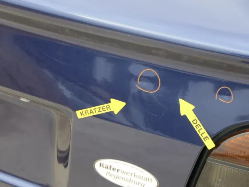 Golf 3 1E Cabrio Heckklappe Kofferraumklappe hinten Klappe blau LC5U ohneAnbaute (202445)