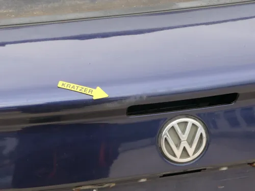 Golf 3 1E Cabrio Heckklappe Kofferraumklappe hinten Klappe blau LC5U ohneAnbaute (202445)