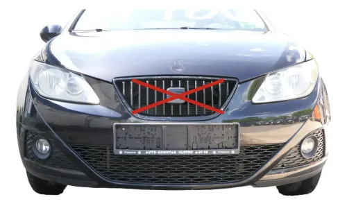 Seat Ibiza 6J Stoßstange Frontstoßstange vorne schwarz LC9Z Spoiler Stoßfänger