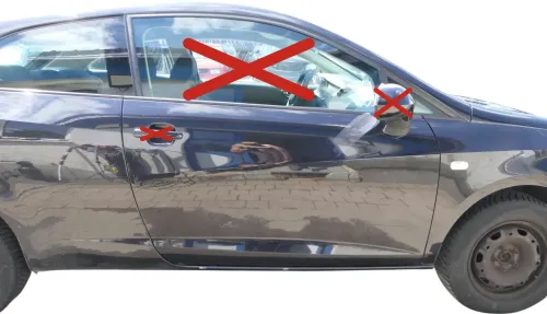 Ibiza 6J Tür vorne rechts Beifahrertür schwarz LC9Z 2/3-Türer - ohne Anbauteile
